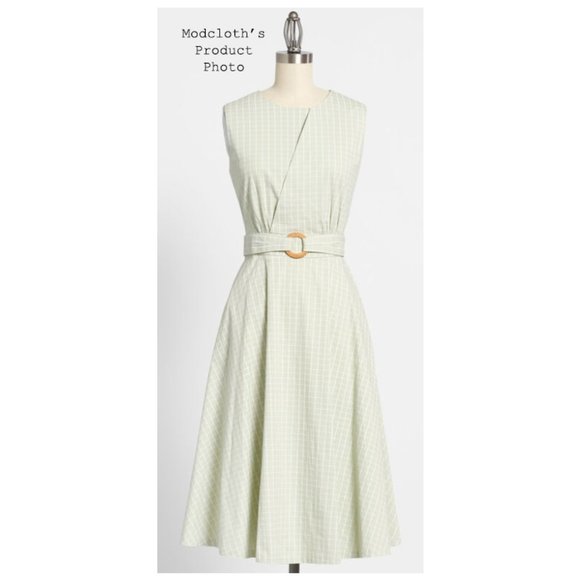 Modcloth 60s Vintage A-line Mint Sleeveless Dress - Picture 6 of 6